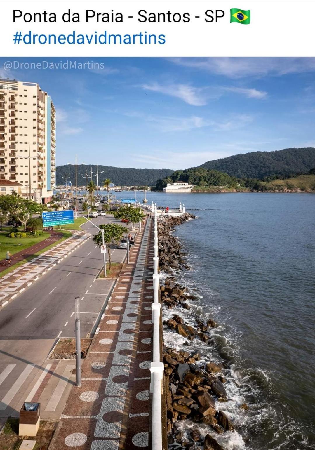 Vista Mar Na Praia Do Gonzaga Santos  Extérieur photo
