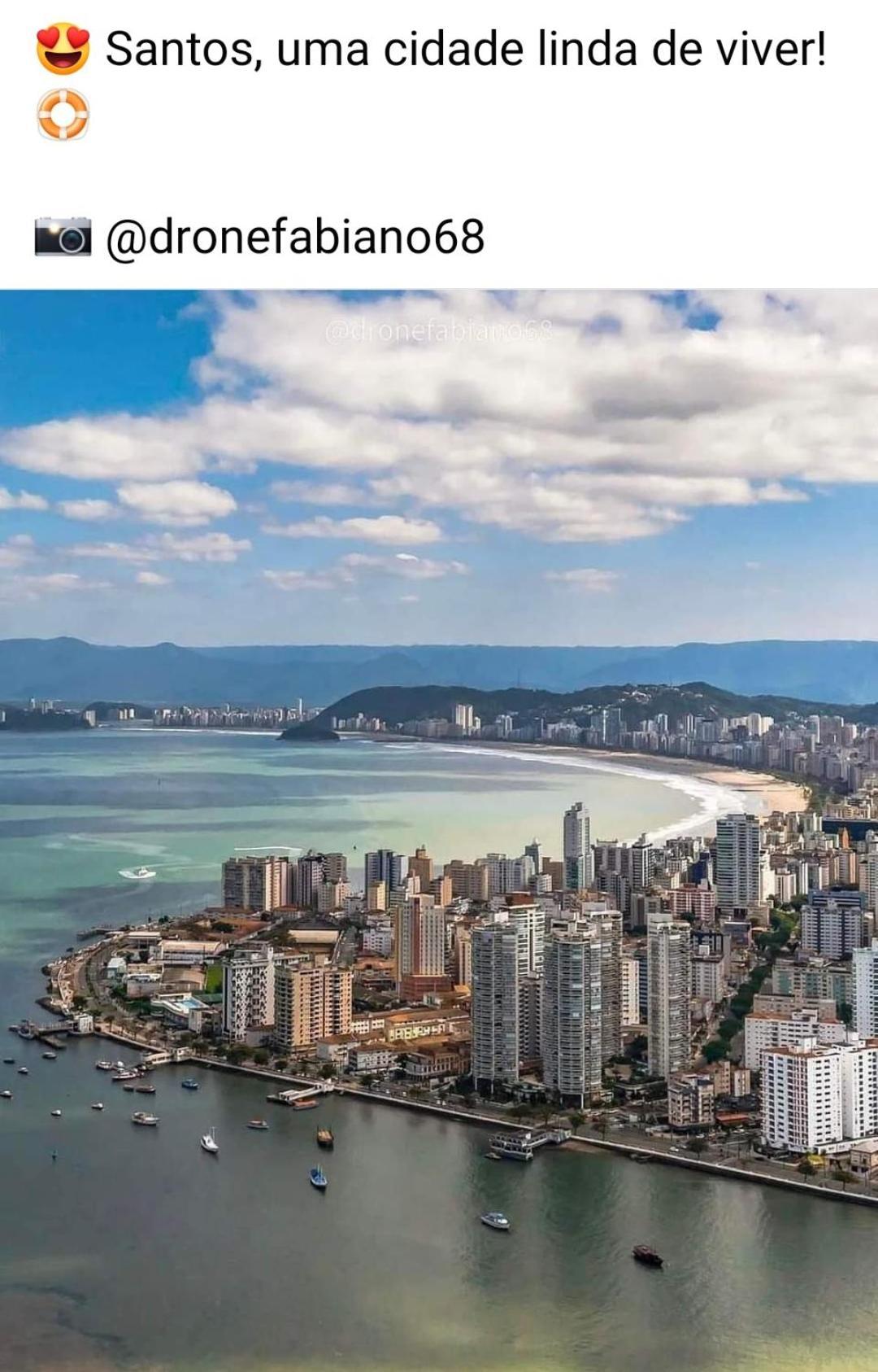 Vista Mar Na Praia Do Gonzaga Santos  Extérieur photo